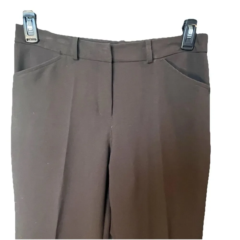 Worthington Modern Fit Ladies Chocolate Brown Dress Trousers Career Size 10 - Picture 3 of 10